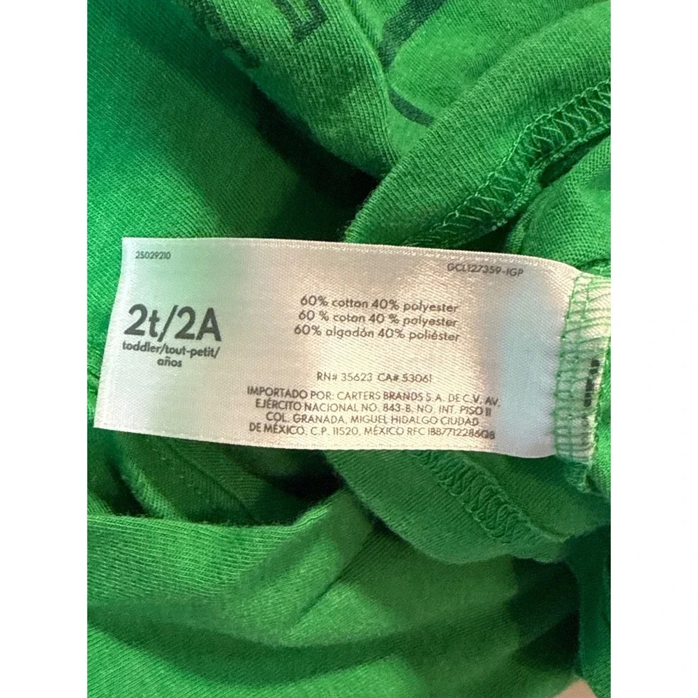Carter's, Way to Celebrate Boys 2T St Patricks Day Lucky Shirts Green Bundle 2pc